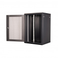 Шкаф 19" телекоммуникационный настенный, 18U 901x600х600 мм, дверь перфорация, черный